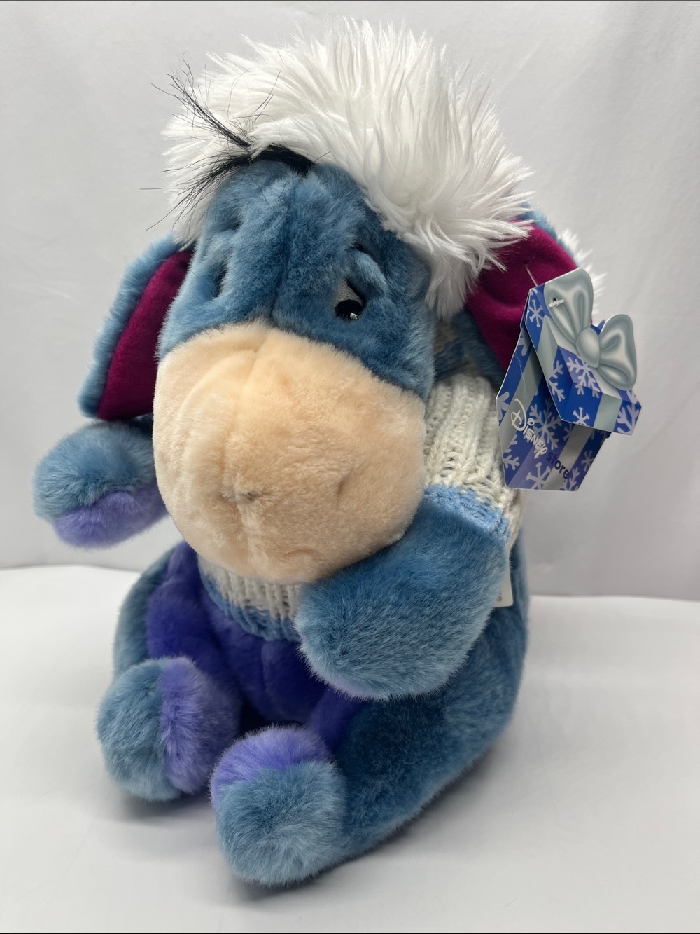 Disney Eeyore Plush - Blue with Purple and Cream Accents